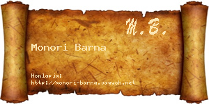 Monori Barna névjegykártya